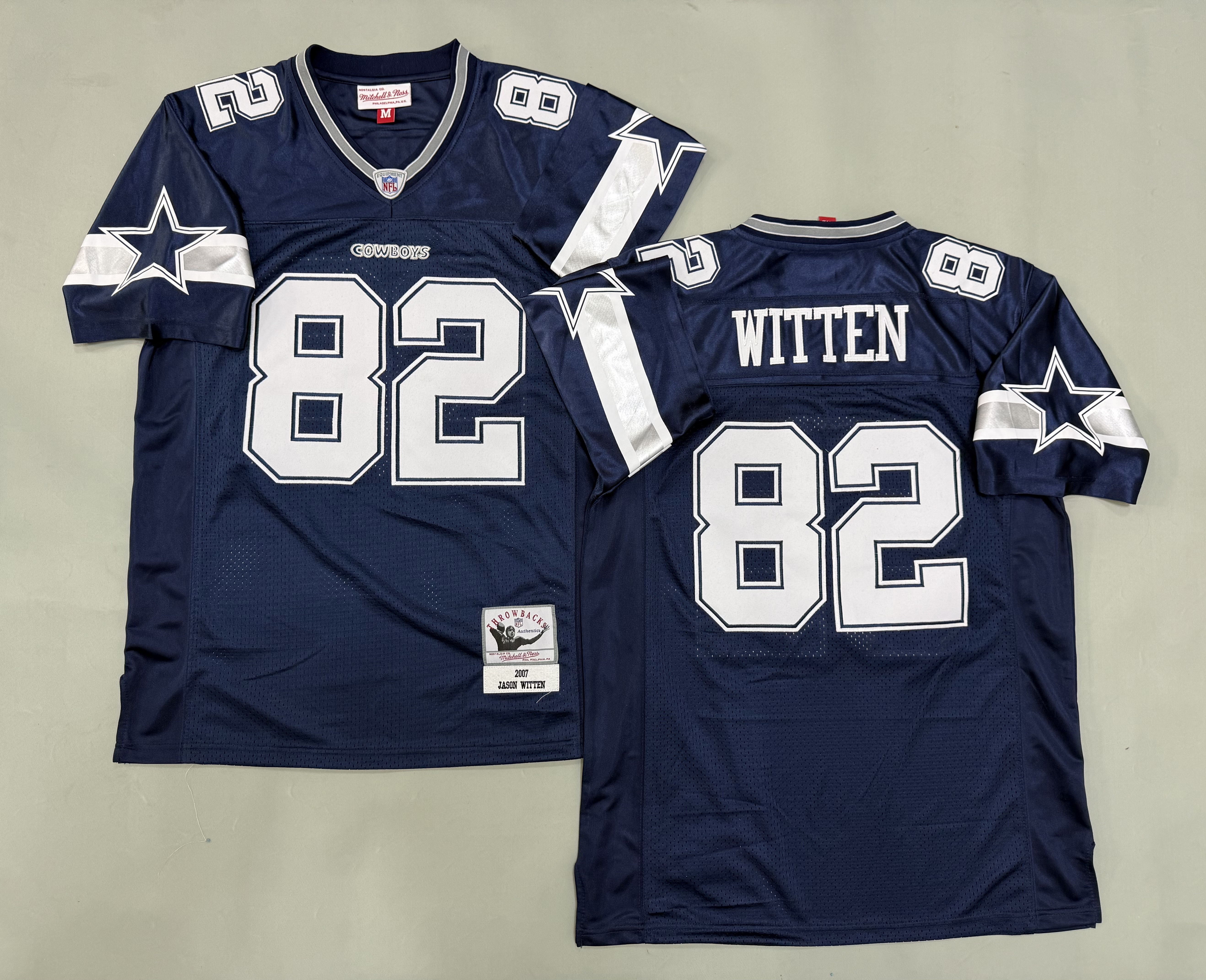 Men 2026 Dallas Cowboys #82 Witten Blue Throwback Game NFL Jersey 001->dallas cowboys->NFL Jersey